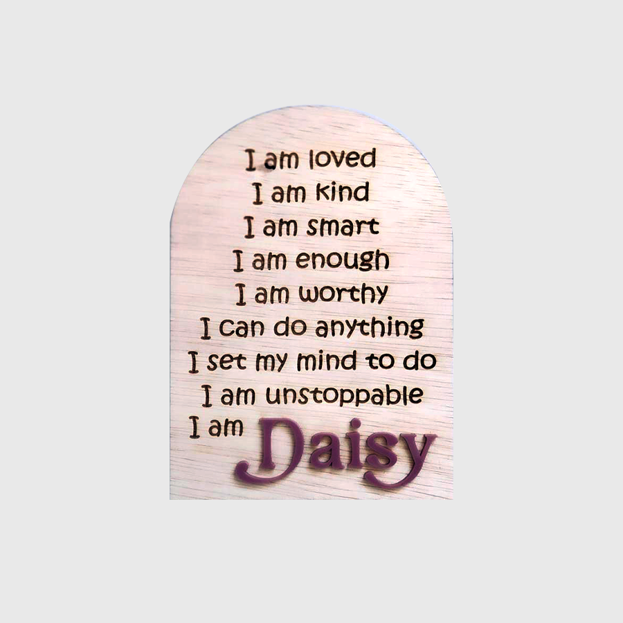 Personalised Affirmation Plaques | Mostly A Mum