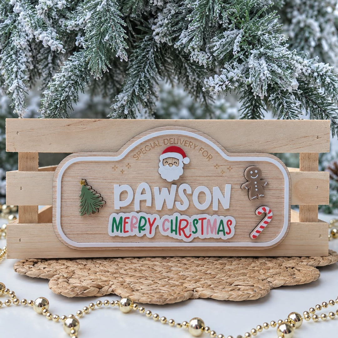 Personalised Celebrations Plaque & Crate | Interchangeable Special Occasion Sign