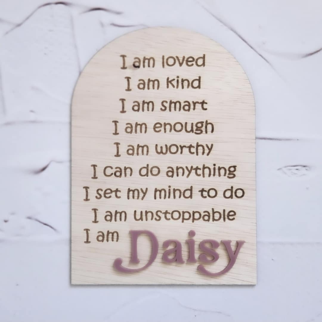 Personalised “I Am” Affirmation Board