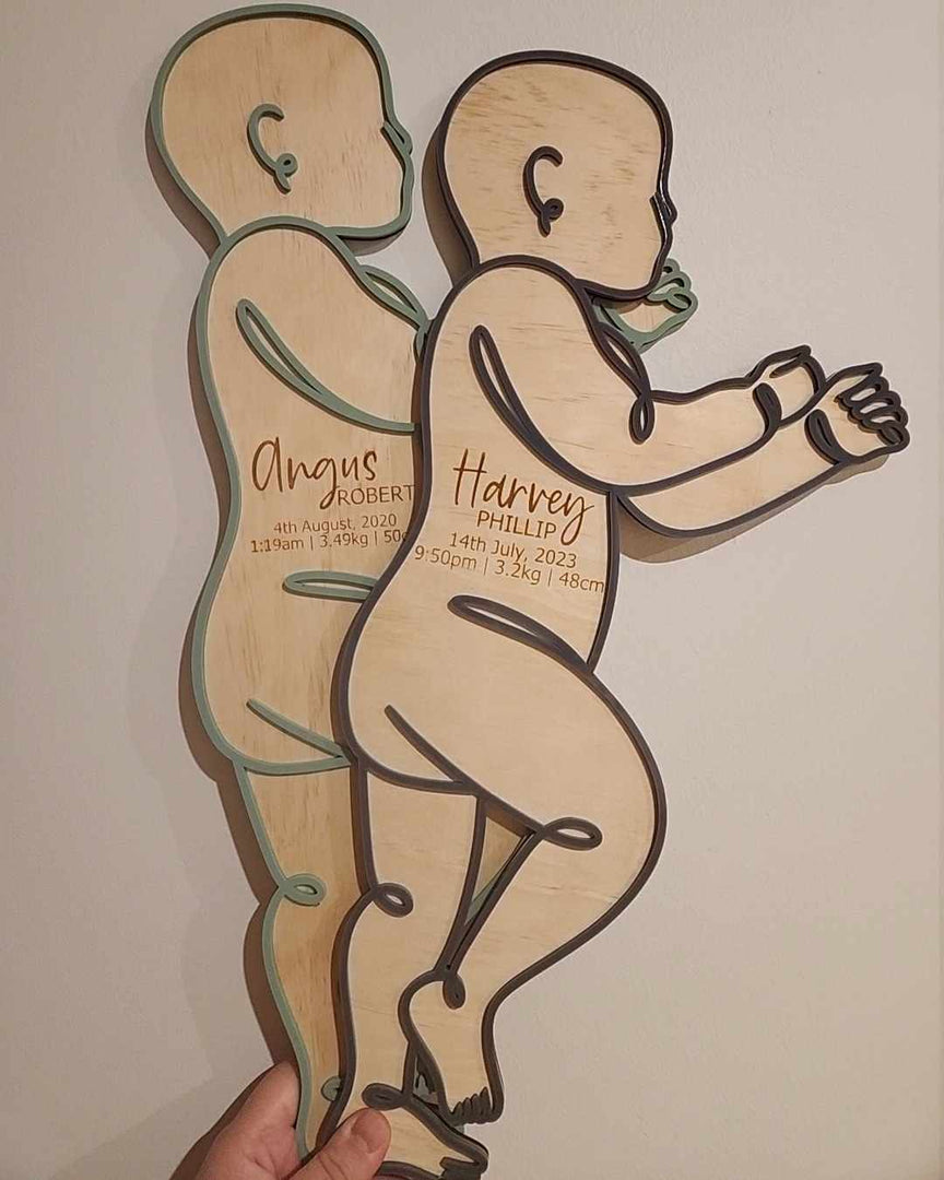 1:1 Scale Baby Outline Plaque