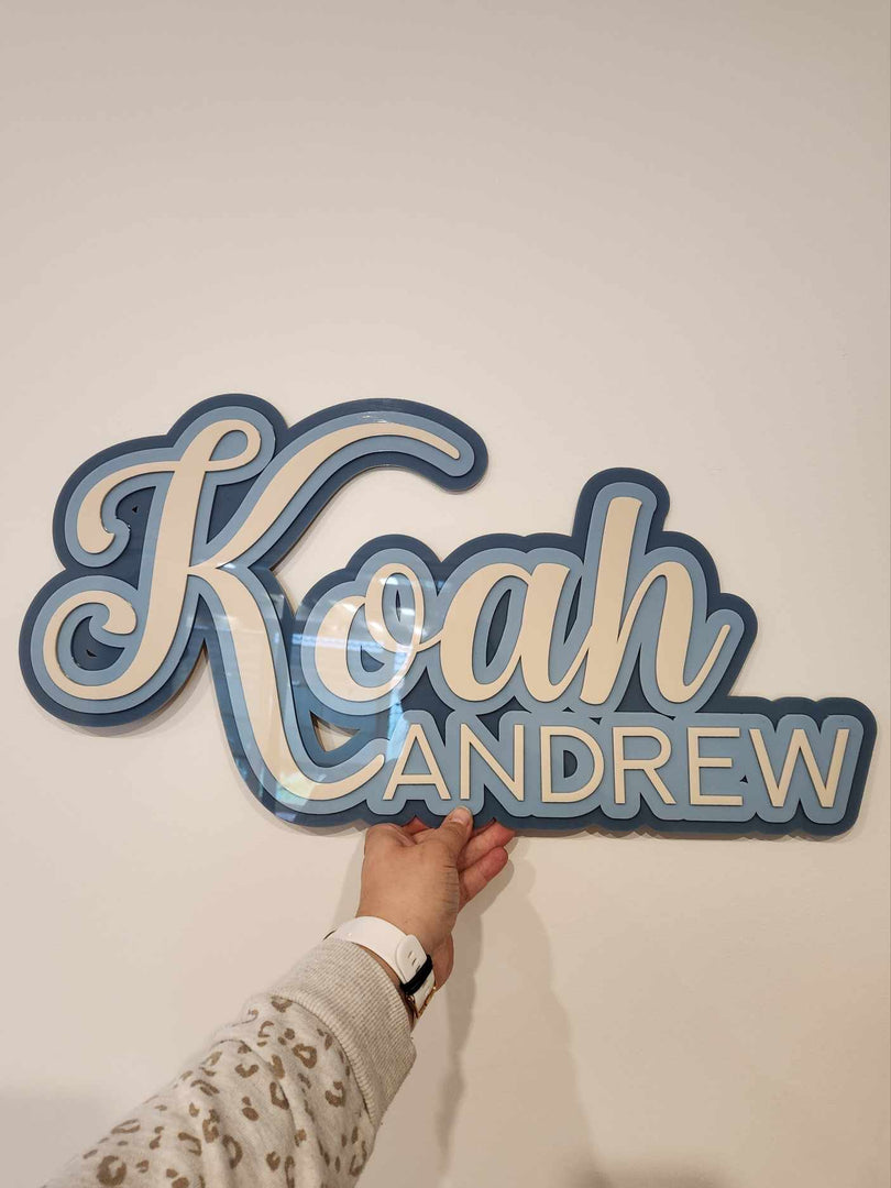 Triple Layer Name Plaque | Two Names