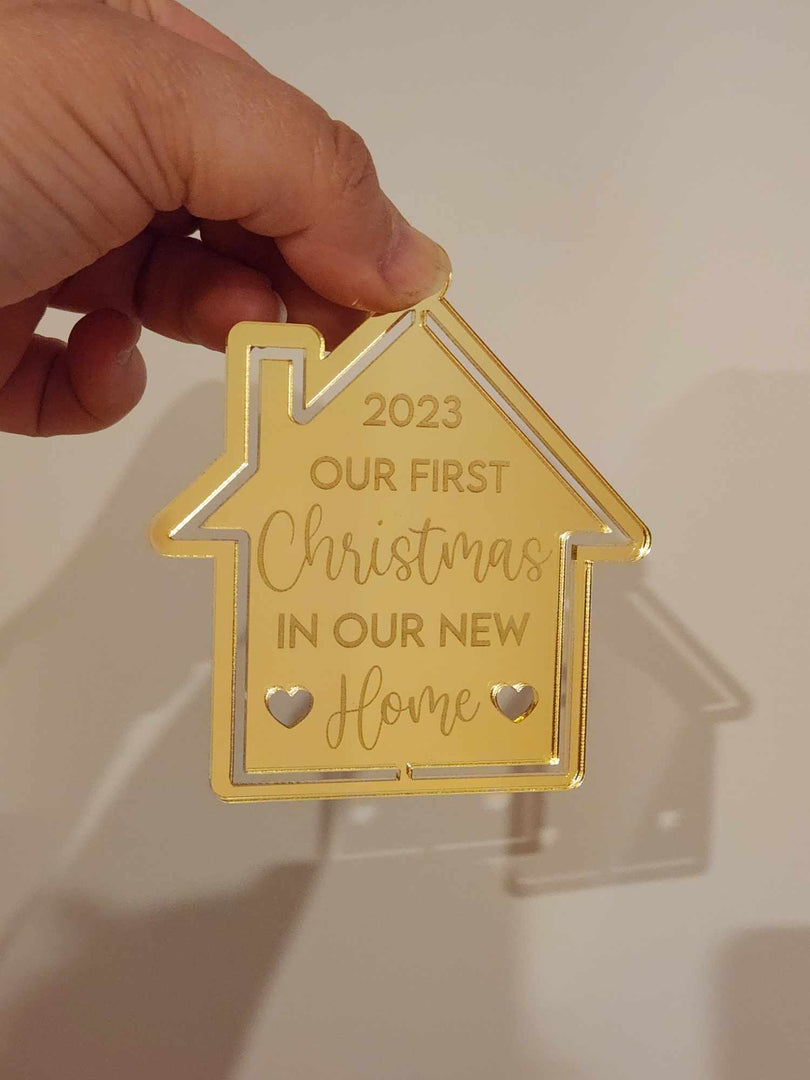 1st Christmas in Our Home Bauble | Mirror Acrylic