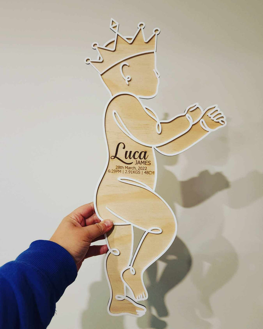 1:1 Scale Baby Outline Plaque