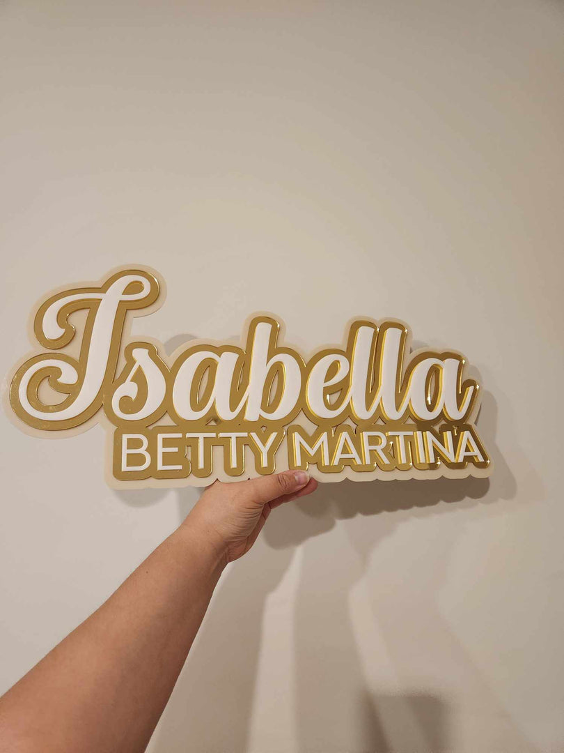 Triple Layer Name Plaque | Two Names