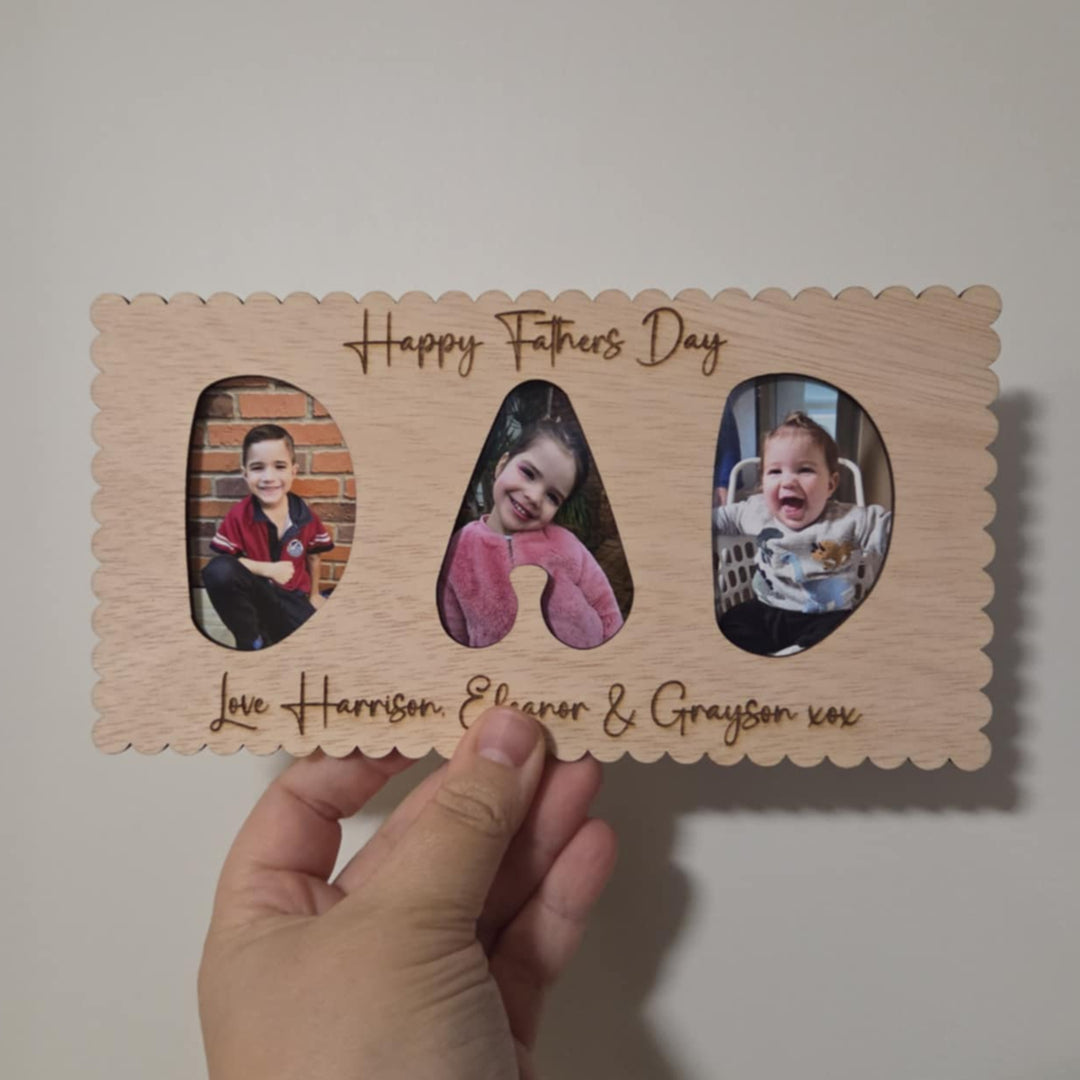 DAD Cut-Out Photo Frame – Personalised Father’s Day Gift