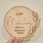 Pregnancy Announcement Leaf Design