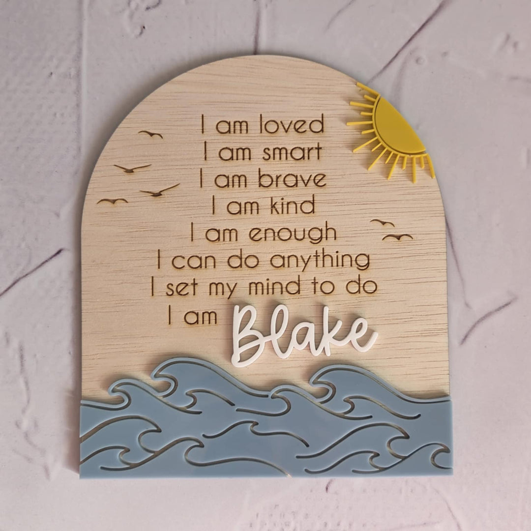 Affirmation Plaque | Waves
