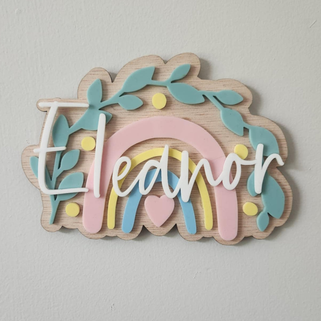 Rainbow Name Plaque