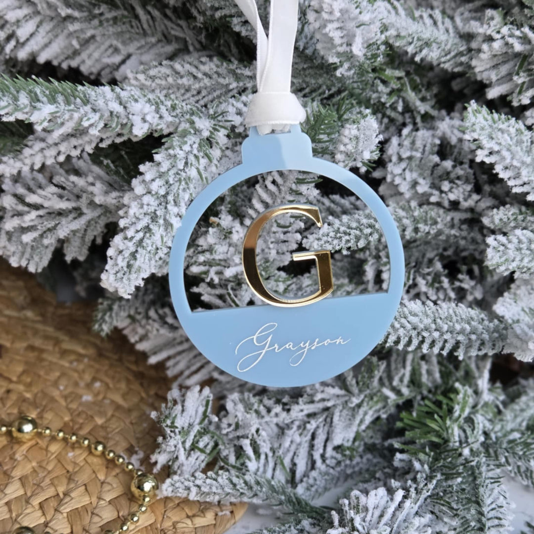 Acrylic Initial Personalised Bauble