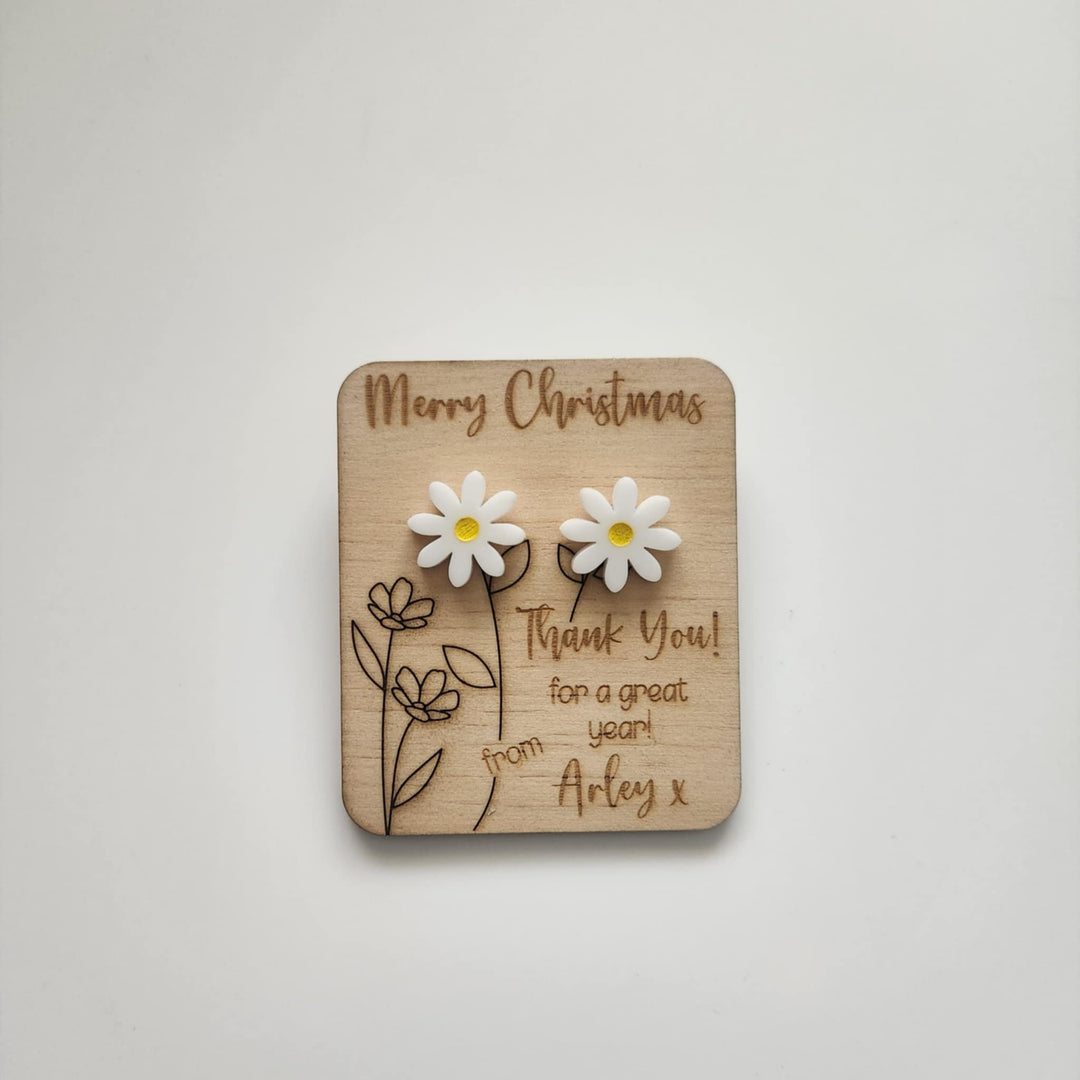 Daisy Earring | 1pk with Personalised Message