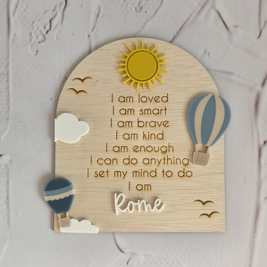 Affirmation Plaque | Hot Air Balloon