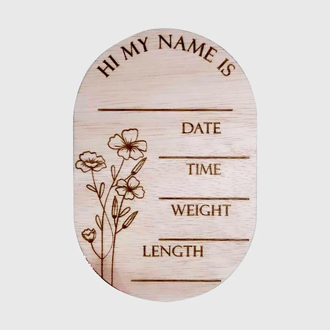 Floral Birth Announcement