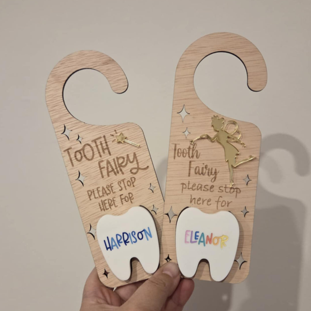 Personalised Tooth Fairy door hanger