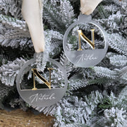 Acrylic Initial Personalised Bauble