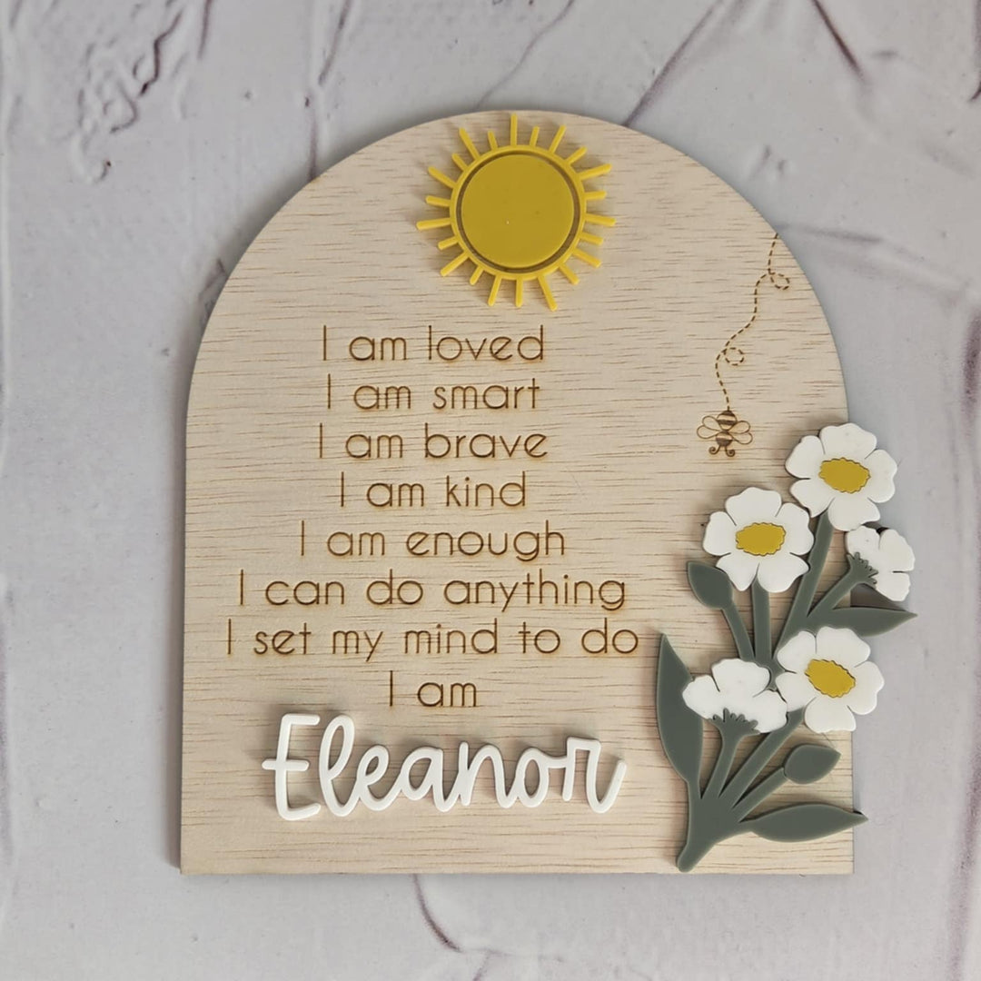 Affirmation Plaque | Floral