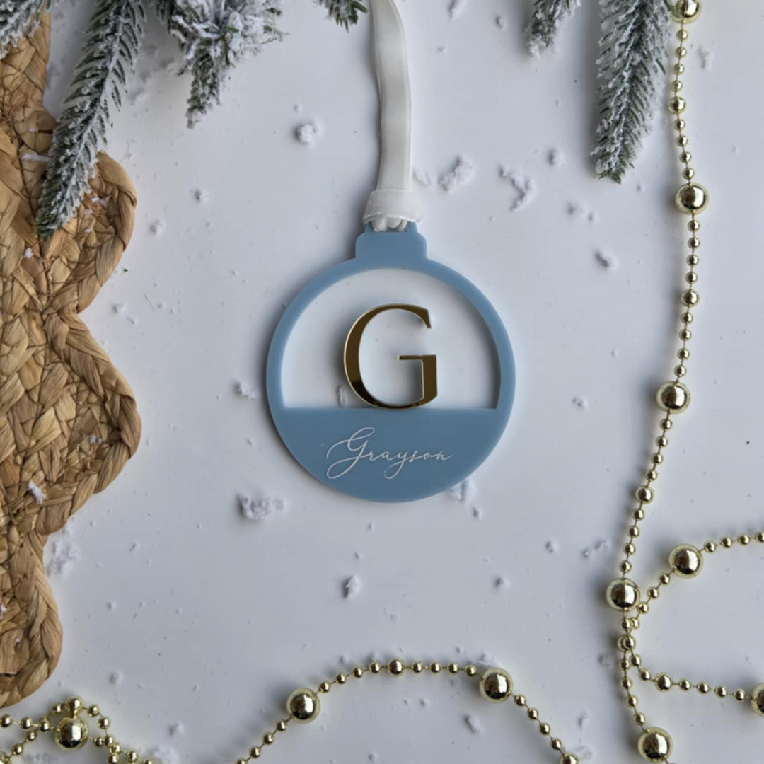 Acrylic Initial Personalised Bauble