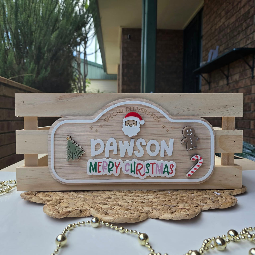 Personalised Celebrations Plaque & Crate | Interchangeable Special Occasion Sign