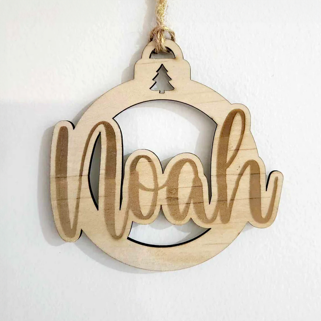 Ply Bauble – Personalised Rustic Christmas Ornament