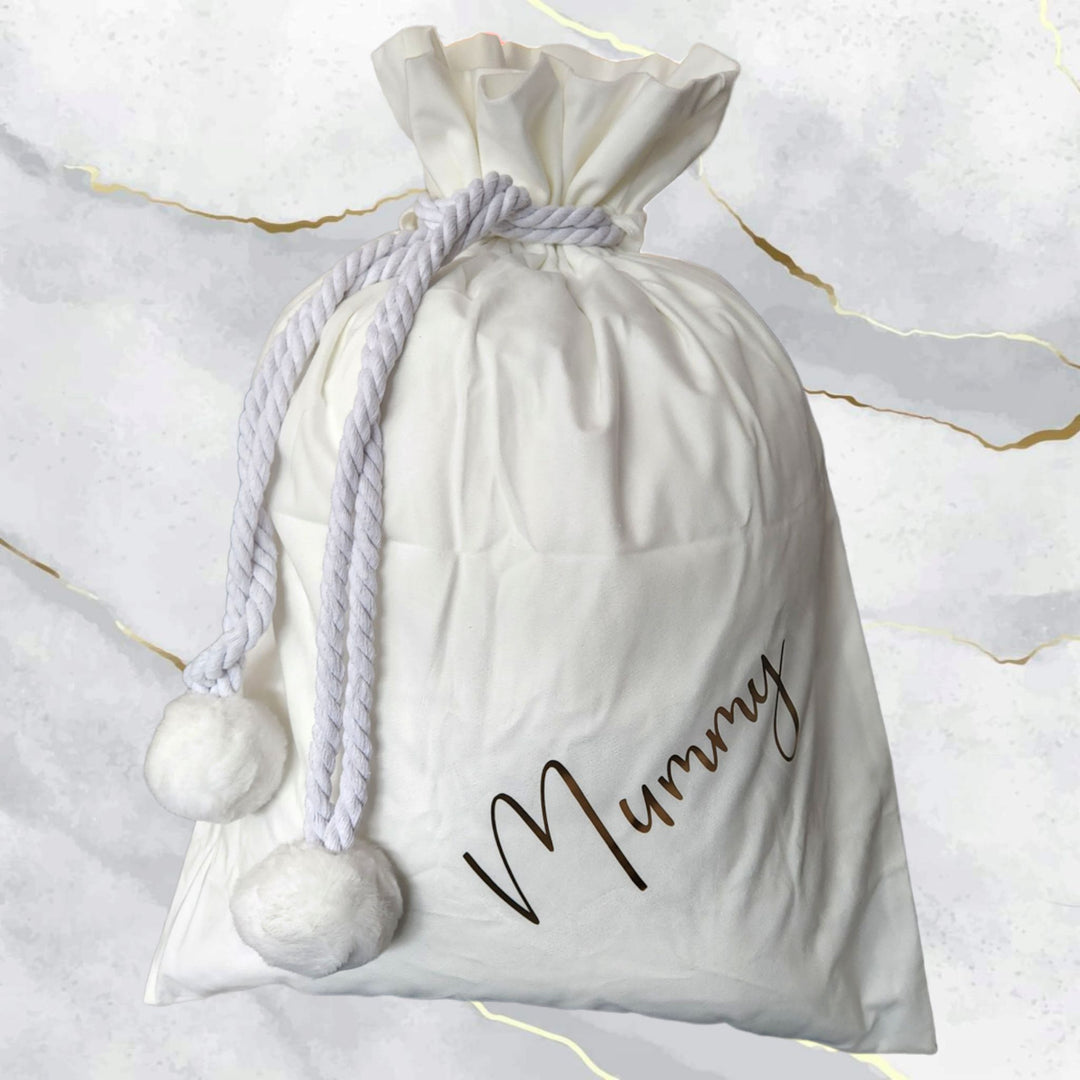 White (Mummy is in gold text)